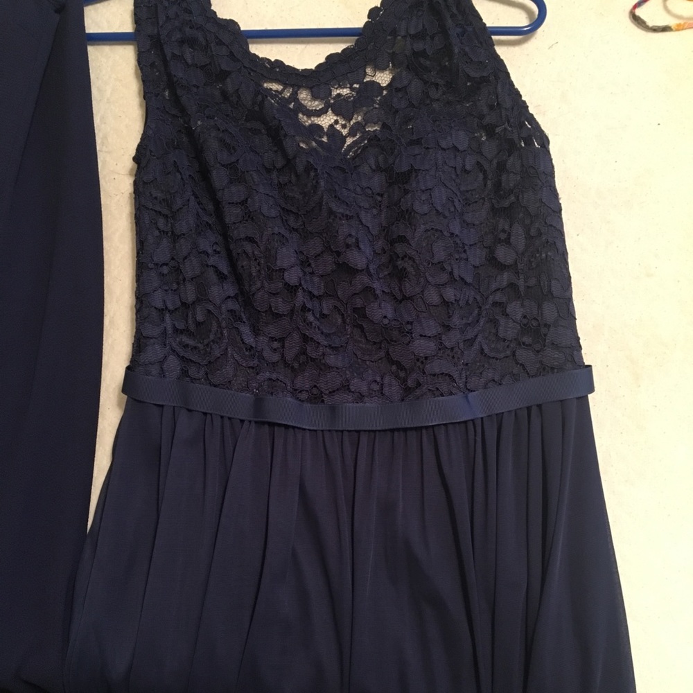 Formal navy blue dress